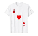 Spielkarte Herz Ass Poker Kartenspiel Karneval Kostüm T-Shirt