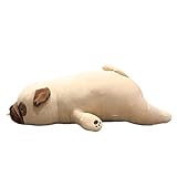 Mops Plüschtier,50cm Liegend Hund Kuscheltie Tier Kissen Niedliche Tier Puppe Flauschiges...