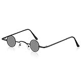 Photect Vintage Sonnenbrille mit Metall Rahmen Kleine Retro Brille Hippie Sonnenbrille für Männer...
