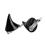 Stereo Devil Horn Ear Clip Chic Halloween Cosplay Hair Clip Hairpin (Black-1 Pair-2 Pieces)