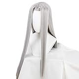 WHBHD Spiel Final Fantasy Sephiroth Cosplay Perücke Ff7. Cosplay Lange silbrige gerade Männer...