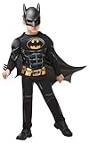 Rubie's 3300002 Black Core Batman Deluxe - Child Kostüm, schwarz, M, 1 Packung