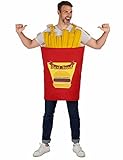 DEGUISE TOI Pommes-Tüte Kostüm für Erwachsene rot-gelb - Rot