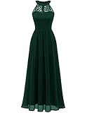 Wedtrend Damen Spitzenkleid Brautjungfer Kleid Lang Chiffon Abendkleid Party Cocktailkleid...