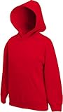 Fruite of the Loom Kinder Kaputzenshirt, Hoodie, vers. Farben 152,Rot