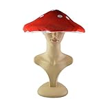Toyvian Neuheit-Pilzhut Roter Weiß Gepunkteter Pilz-Plüsch-Kostümhut Für Frauen Pilz-Fee-Kostüm...