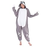 Spooktacular Creations Unisex Erwachsene Faultier Kostüm Schlafanzug Jumpsuit, Plüsch Jumpsuit...