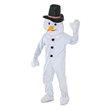 Bristol Novelty AC339 Schneemann Kostüm mit großem Kopf, Schwarz, Cartoon, 44-Inch Chest Size