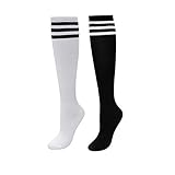 CHIC DIARY Kniestrümpfe Damen Mädchen Fußball Sport Socken College Cheerleader Kostüm Strümpfe...