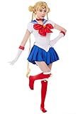 Noiclub Sailor Cosplay Kleid Usagi Tsukino Kostüm Anime Outfit Kawaii Anzug für Halloween Karneval...