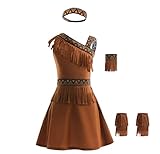 Lito Angels Prinzessin Pocahontas Kostüm Kleid Verkleidung mit Stirnband für Mädchen Kinder,...