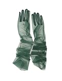 Hoseirty Frauen Dunkelgrün lange Tüll Sheer Handschuhe 70cm Ellbogen Länge Vintage Abend Oper...