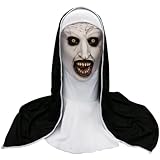 MXJFYY Gruselige Halloween Masken, Gruselige Nonnen Maske, Halloween Nonne Cosplay Scary Latex...