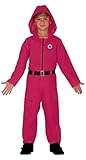 Fiestas GUiRCA Rotes Gamer Kostüm Kinder Fasching, Roter Overall mit Kapuze für Jungen und...