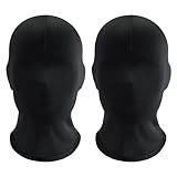 3 Stück Schwarze Vollgesichtsmaske Halloween-Masken, Atmungsaktive Vollkopfmaske, Gesichtslose...
