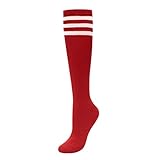 CHIC DIARY Kniestrümpfe Damen Mädchen Fußball Sport Socken College Cheerleader Kostüm Strümpfe...