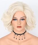 LeMarnia Damen Perücke Marilyn Monroe Cosplay Kostüme Perücke Synthetische Kurz Lockig Perücken