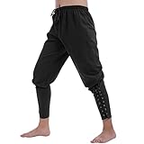 Odizli Mittelalter Kleidung Herren Sommer Leinenhose Lang Wikinger Gothic Steampunk Renaissance...