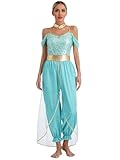 iiniim Damen Bauchtanz Kostüm Bauchtänzerin Orientalische Indische Verkleidung Halloween Karneval...