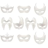 Xinlie Weiße Maske Unbemalt, DIY Masken Maskenball Party Maske Anonymous Masken zum Bemalen Kinder...