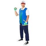 (PKT) (9908895) Adult Mens Pokemon Ash Costume (Standard)