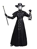 Feynman Herren Mittelalter Steampunk Pest-Doktor Pest Arzt Halloween Kostüm mit Pestdoktor...