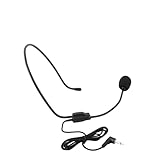 Tbest Mini-Mikrofon, Headset mit 3,5-mm-Klinkenstecker, unidirektional, hohe dB-Empfindlichkeit,...