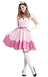 TSUSF Halloween Party Prinzessin Peach Kostüm Rosa Kleid Rollenspiel Uniform Frauen Fantasia Fancy...