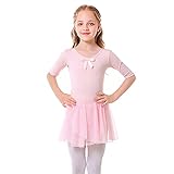 Bezioner Ballettkleidung Mädchen Tanzkleid Kinder Baumwolle Balletttrikot Ballettkleid mit Rock...