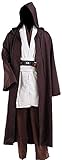 NUWIND Herren Jedi Kostüm Mittelalter Tunika Kapuze Umhang Umhang Bademantel Halloween Cosplay...