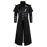 für Herren Retro Renaissance Gothic Viktorianischen Steampunk Frack Jacke Mittelalter Viktorianisch...