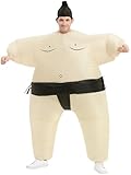 JYZCOS Sumo Wrestler Aufblasbarer Anzug für Erwachsene Wrestling Blowup Kostüm Halloween...