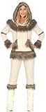 Fiestas GUiRCA Deluxe Kostüm Eskimo Damen in Pelz u Wildleder Optik - Größe M 38 – 40 -...