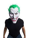 Rubie‘s Official DC Comic Joker-Maske für Erwachsene mit Haar, der Batman-Superschurke,...