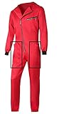 Seawhisper Haus Jumpsuit des Geldes Kostüm Bankräuber Overall Dieb Herren Roter Arbeitsanzug...