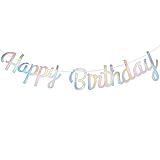 VINFUTUR Happy Birthday Banner Hängende Geburtstag Girlande für Geburtstagsparty Geburtstagsfeier...