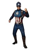 Rubie's Offizielles Luxuskostüm Captain America, Avengers Endgame, Kampfanzug, für Herren,...