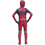 WELLXUNK Kinderkostüm Deadpoo, 3D Deadpoo Kostüm Jumpsuit, Superhelden Jumpsuit Cosplay Costume...