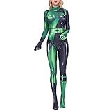 Shego Kim Possible Cosplay Kostüm Damen Schurke Full Set Kind Erwachsene Kostüm Anzug Karneval...