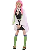 FCCAM Kanroji Mitsuri Cosplay Kostüm Anime Mitsuri Kimono mit Socken Halloween vollständiger Satz