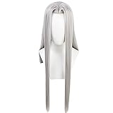ESPADE Wig Anime Cosplay Perücke Sephiroth Panjang Perak 100 cm Tahan Panas Serat Pria Permainan...