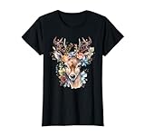 Reh Kostüm Damen Reh Hirsch Kostüm Mädchen, Reh Trachten T-Shirt