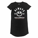 Disney Nightmare Before Christmas T-Shirt-Kleid für Damen | Schwarz, halbe Ärmel, 100% Baumwolle |...