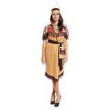 Kostümplanet Indianer-Kostüm Damen Kostüm Indianerin Kleid kleine und große Größen (36-38)