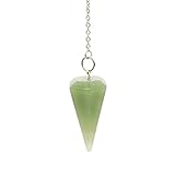 Polar Jade Dowsing Pendel aus natürlichem grünem Aventurin-Kristall für Wahrsagen-Chakra-Reiki...