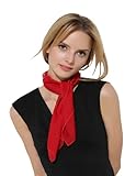 Pantomime Halstuch Nickituch Rot Chiffonschal Damen Chiffontuch Karneval Fasching Pantomime Kostüm,...