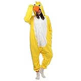 dressfan Tier Ente Kostüm Ente Jumpsuits Ente Pyjamas Cosplay Kostüm Weihnachten Halloween...