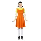 (PKT) (9915308) Adult Ladies Squid Game Doll Deluxe Costume (UK 12-14)