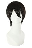 MapofBeauty 12 Zoll/30 cm Synthetische Cosplay Gerade Kurze Perücke (braun Schwarz)