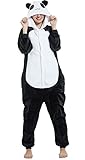 Kuscheliger Tier Onesie Unisex Erwachsene Schlafanzug Damen mit Kapuze Tierkostüme Pyjamas Flanell...